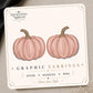 Blush Pink Pumpkin Earrings & Pins on original display card