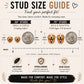 Stud size guide: half-inch and three-quarter-inch options