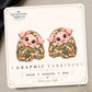 Cozy Pig in Blanket Earrings & Pins on original display card