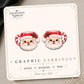 Santa Mug Earrings & Pins on an Enchanted Nomad Designs product display card
