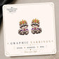 Raccoon Queen Earrings & Pins