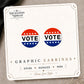 Patriotic Vote Stud Earrings on the tilted Enchanted Nomad Designs card
