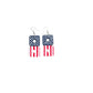 Star-Spangled Star Cutout Clay Dangle Earrings