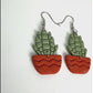 Succulent Plant Clay Earrings