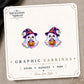 Rainbow Witch Hat Ghost Stud Earrings on the tilted Enchanted Nomad Designs card